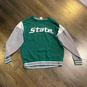Michigan State Victorias Secret Pink Sweater Sweatshirt Green White Smal…